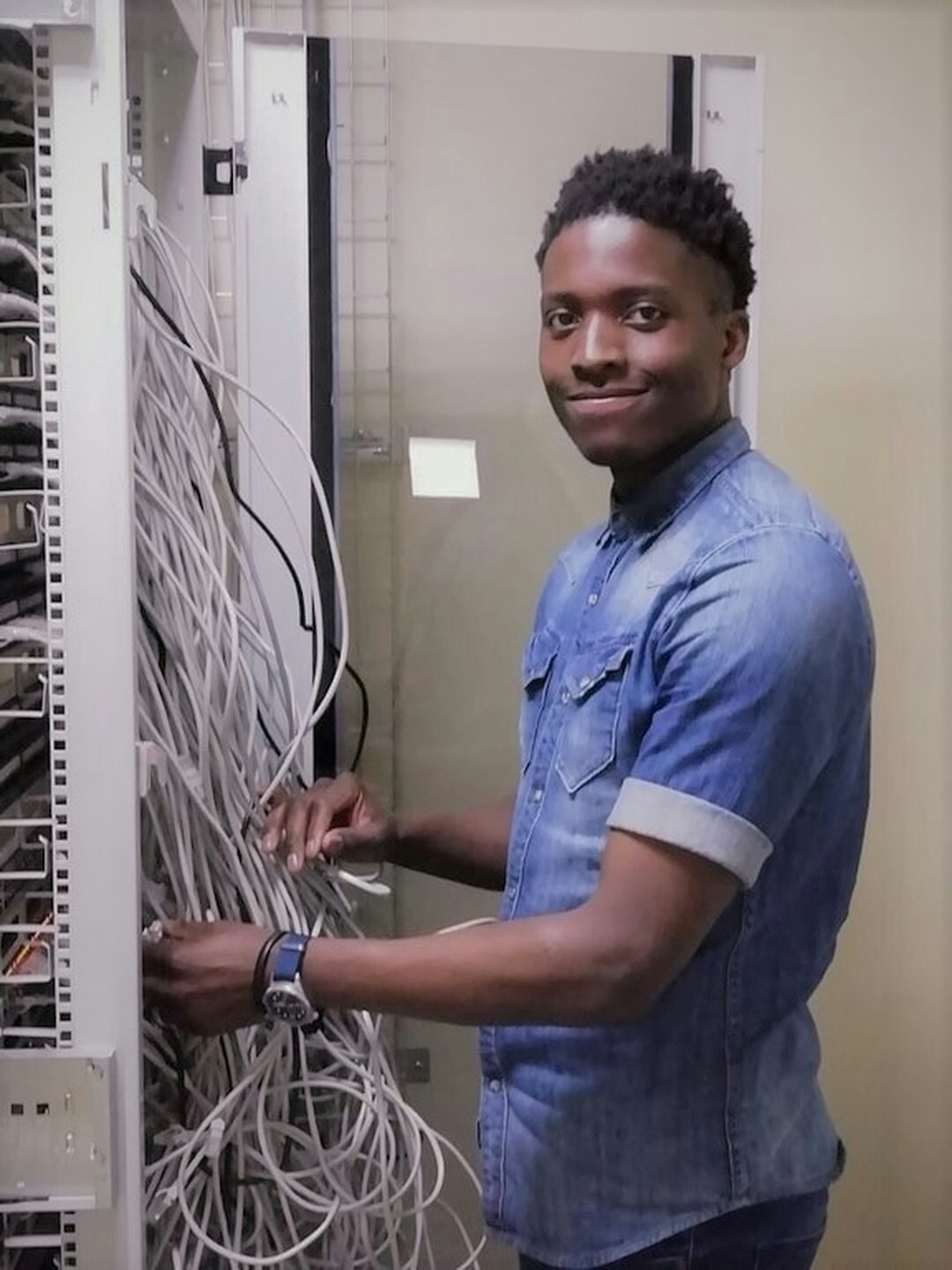Portrait of a young man transmission systems engineer
